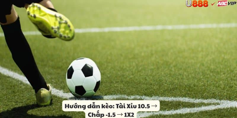 Các loại kèo phạt góc U888: Over/Under tổng góc